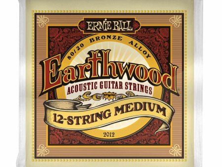 Ernie Ball 2012 Earthwood 12 String Bronze Acoustic Guitar Strings Medium Online now