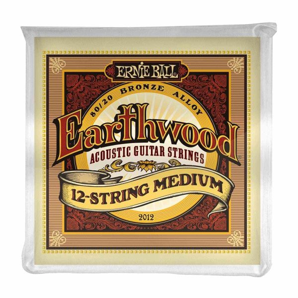 Ernie Ball 2012 Earthwood 12 String Bronze Acoustic Guitar Strings Medium Online now