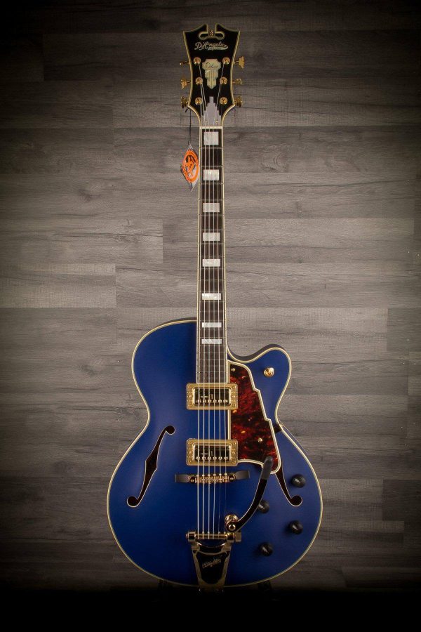 D Angelico Deluxe 175 Matte Royal Blue on Sale