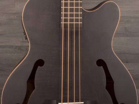 Aria FEB F2M Satin Black Medium Scale Acoustic - Bass Guitar Hot on Sale