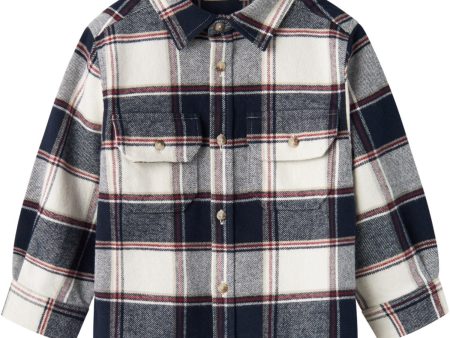 Name It Navy Blazer Check Tamol Oversize Shirt Online