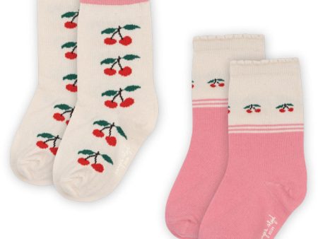 Konges Sløjd Cherry Mix 2 Pack Jacquard Socks Supply