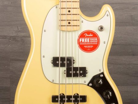 Fender Special Edition Mustang PJ Bass Guitar - Buttercream, Maple Fingerboard Online now