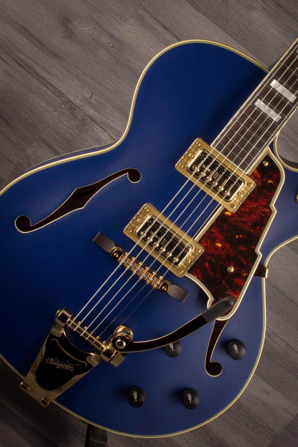 D Angelico Deluxe 175 Matte Royal Blue on Sale