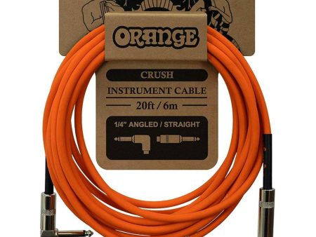 Orange Crush 20ft Instrument Cable, Angled to Straight Online