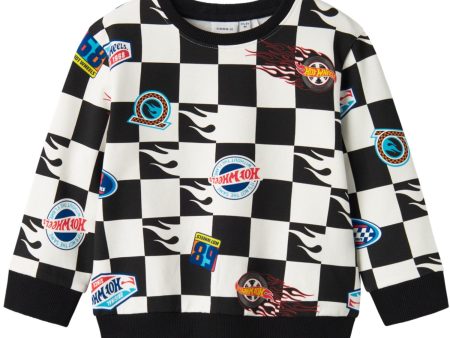 Name It Black Drewy Hot Wheels Regular Sweatshirt Online Hot Sale