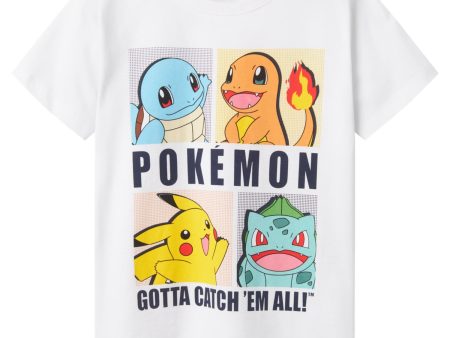 Name It Bright White Dazz Pokemon Regular T-Shirt Noos Discount