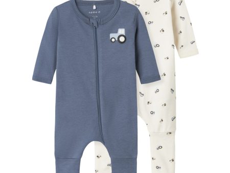 Name It Jet Stream Nightsuit 2-pack Zip Jet Tractor Noos Fashion