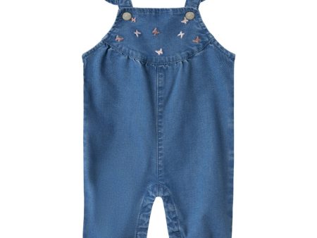 Name It Medium Blue Denim Evi Round Denim Overall on Sale