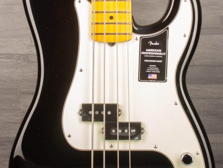 Fender American Professional II Precision Bass Guitar, Maple Neck - Black Online