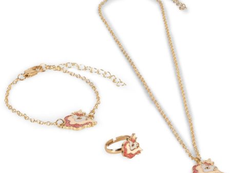 Konges Sløjd Gold Unicorn Jewelry Set on Sale