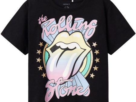 Name It Black Dysa Rolling Stones Regular T-Shirt Noos Fashion