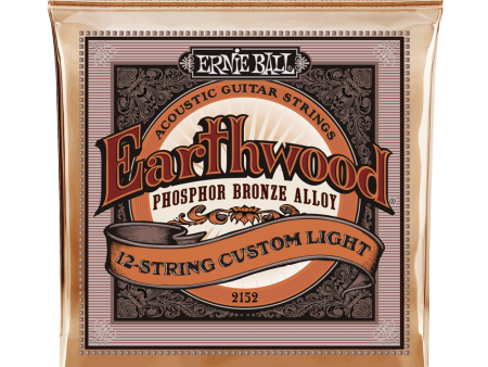 Ernie Ball 2152 Earthwood 12 String Phosphor Bronze Acoustic Guitar Strings Custom Light Sale