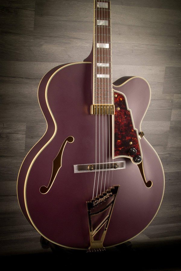 D Angelico Deluxe EXL1 Matte Plum Hot on Sale