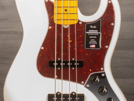 Fender American Professional II Jazz Bass Guitar, Maple Neck - Olympic White Supply