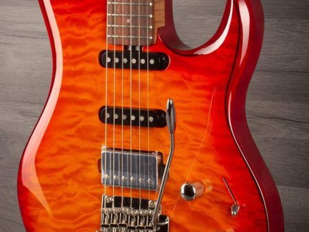 B Stock - Music Man Luke III Steve Lukather Signature HSS - Cherry Burst Quilt Fashion