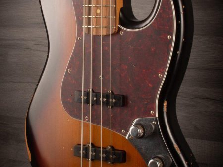 Fender 60th Anniversary Road Worn  60s Jazz Bass Guitar, 3-Tone Sunburst For Cheap