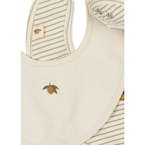 Konges Sløjd Tea Stripe Basic 2 Pack Bib on Sale