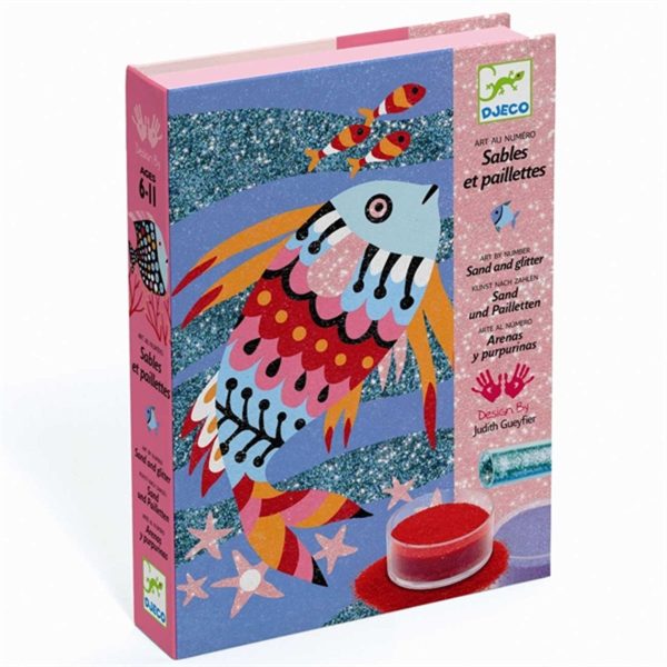 Djeco Creative Box Coloured Sand - Rainbow Fish Online Hot Sale