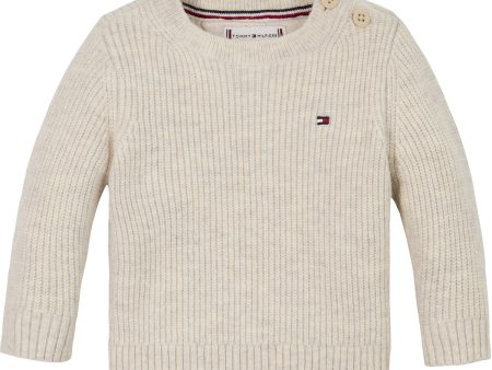 Tommy Hilfiger Classic Beige Melange Essential Cn Sweater Online now