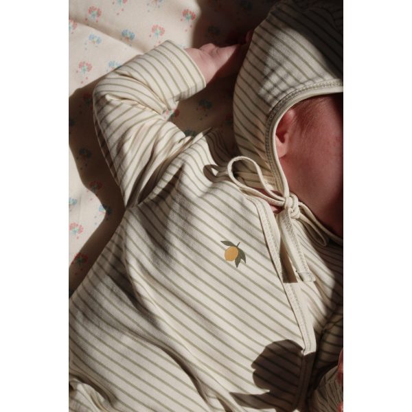 Konges Sløjd Tea Stripe Basic Newborn Onesie Gots Hot on Sale