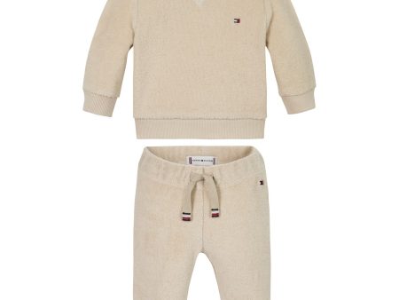 Tommy Hilfiger Classic Beige Towelling Set Online Sale