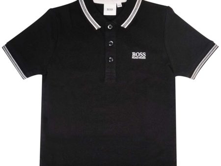 Hugo Boss Boy Short Sleeve Polo Black Online Sale