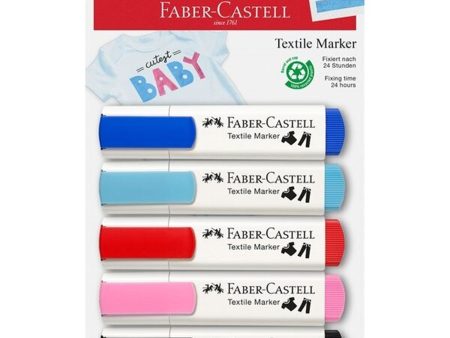 Faber Castell Baby-Party Textile Markers 5-pack Online Sale