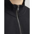 Jack & Jones Junior Black Bradley Sweatshirt Half Zip Noos For Cheap