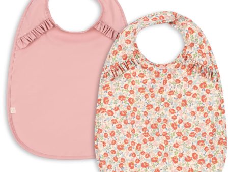 Konges Sløjd Kaluka Bridal Rose 2 Pack Dinner Bib With Frill For Sale