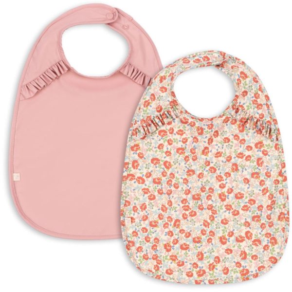 Konges Sløjd Kaluka Bridal Rose 2 Pack Dinner Bib With Frill For Sale