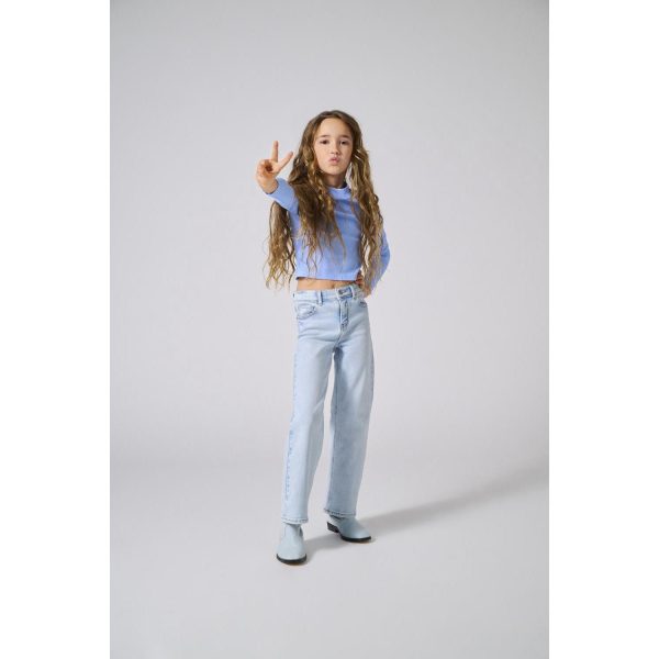 kids ONLY Light Blue Denim Juicy Life Wide Leg Denim Jeans Noos Sale