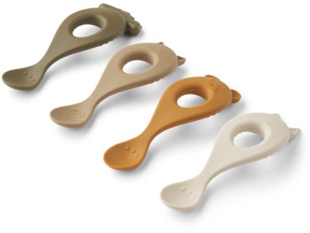 LIEWOOD Sandy Multi Mix Liva Silicone Spoon 4-Pack For Discount