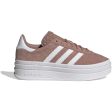 adidas Originals Warm Clay Ftwr White Gold Met. Gazelle Bold J Sneakers Hot on Sale