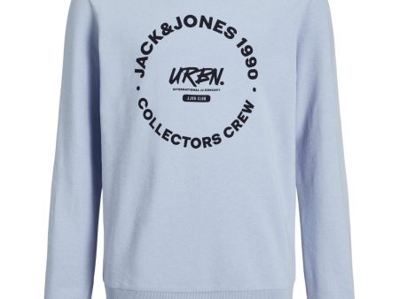 Jack & Jones Junior Chambray Blue Simon Sweatshirt Crew Neck Cheap