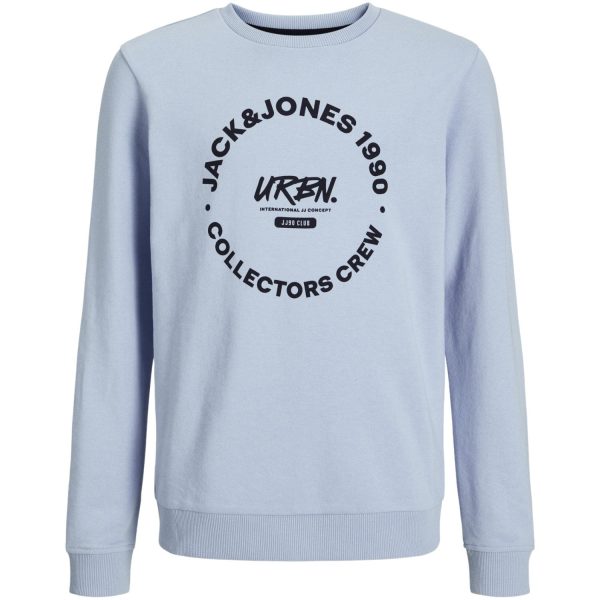 Jack & Jones Junior Chambray Blue Simon Sweatshirt Crew Neck Cheap