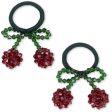 Konges Sløjd Red Glitter 2 Pack Cherry Hair Elastic Hot on Sale