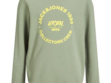 Jack & Jones Junior Iceberg Green Simon Sweatshirt Crew Neck Fashion