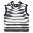 Tommy Hilfiger Branded Rib Slvss Pullover Desert Sky   Ancient White Stripe For Cheap