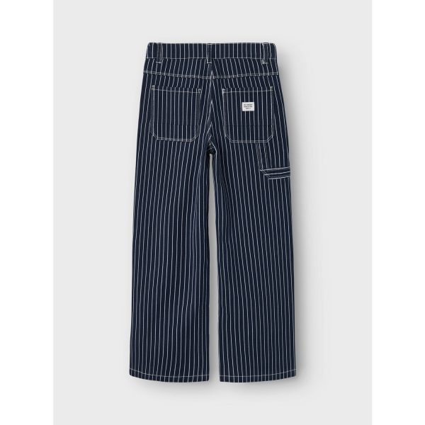 Name It Navy Blazer Rose Wide Twill Stripe Pants Online Sale