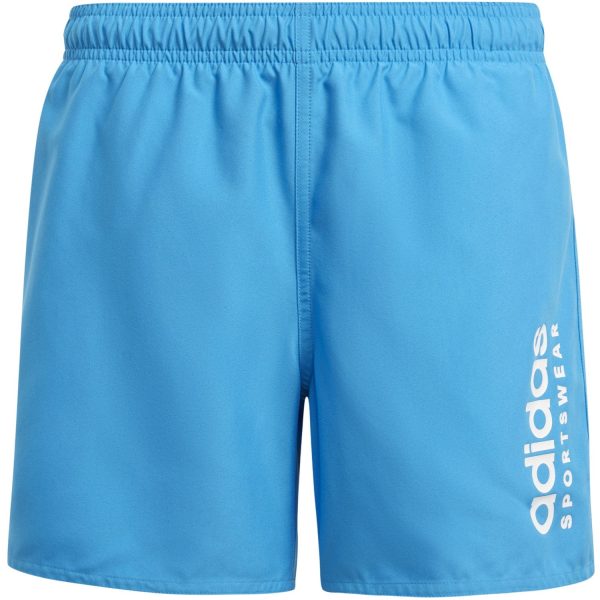 adidas Originals Bright Blue White Ess L Clx Swim Short Sale