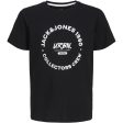 Jack & Jones Junior Black Simon T-Shirt Crew Neck on Sale