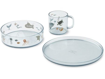 LIEWOOD Sea Creature   Sandy Siva Printed Tritan Tableware Set Sale