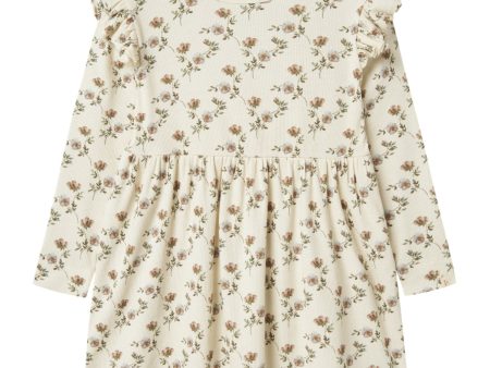 Lil Atelier Turtledove Flower Gavo Eno Dress Discount