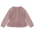 Konges Sløjd Deauville Mauve Cabby Frill Cardigan Gots For Discount