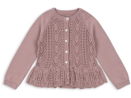 Konges Sløjd Deauville Mauve Cabby Frill Cardigan Gots For Discount