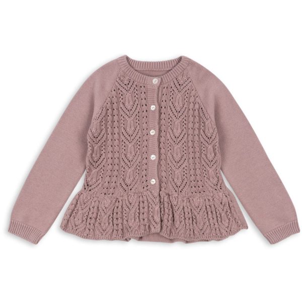 Konges Sløjd Deauville Mauve Cabby Frill Cardigan Gots For Discount