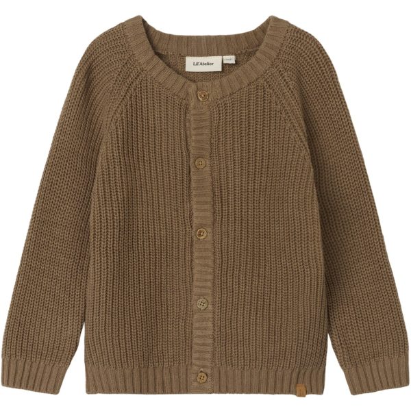 Lil Atelier Sepia Tint Emlen Lin Knit Cardigan Noos Supply