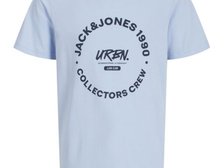 Jack & Jones Junior Chambray Blue Simon T-Shirt Crew Neck Sale