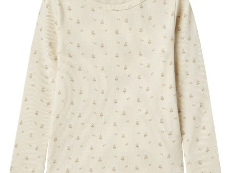 Lil Atelier Turtledove Flower Gago Slim Blouse Noos Online Hot Sale